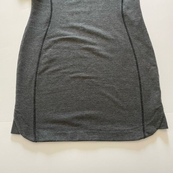 Athleta Dress Size Small Gray Black Color-block OMEGA Long Sleeve Bodycon Knit - Picture 7 of 11